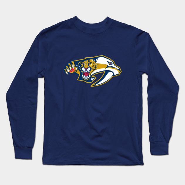 Predators - Panthers logo mashup Long Sleeve T-Shirt by phneep